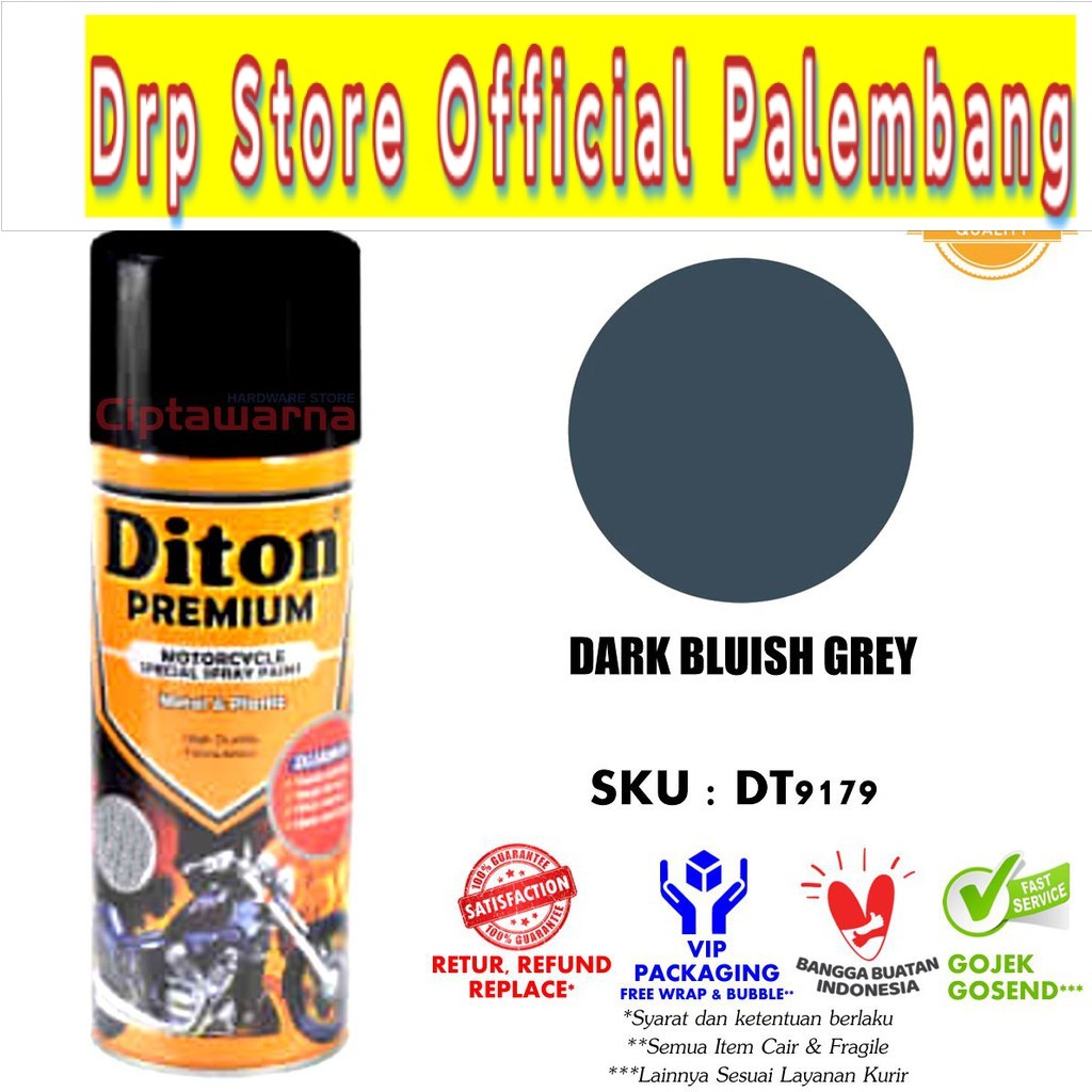 Cat Semprot Diton PREMIUM 9179 DARK BLUISH GREY 400 ML