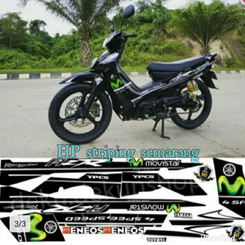 Striping Yamaha F1zr Movistar Costum hitam