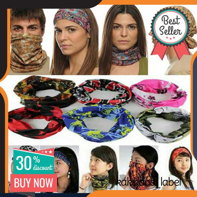 Buff Baff Bandana Slayer Syal Masker Motor Sepeda Penutup Wajah leher