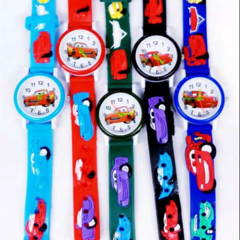 (Grosir)Jam Tangan Anak&quot; Timbul Card Strap Rubber(Terima Cod)