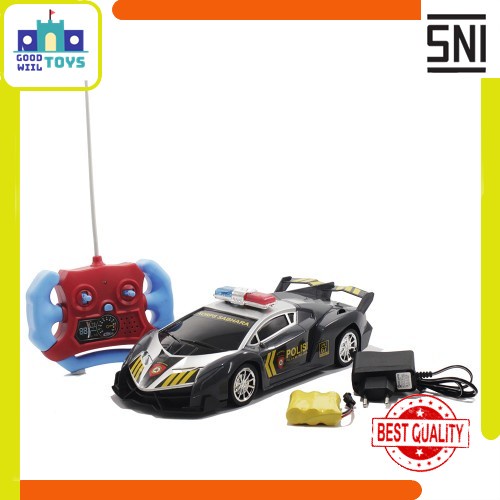 Mainan Mobil Remote Control Besar Polisi Lamborghini Remot Kontrol RKC02108-1