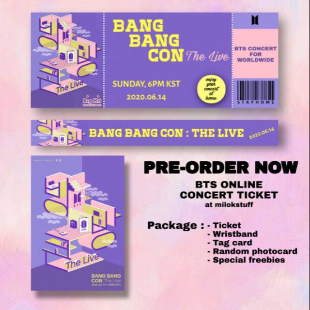 Jual BTS CONCERT TICKET BANG BANG CON PACKAGE (BACA DESKRIPSI) Shopee