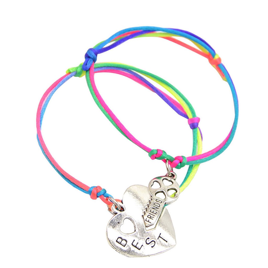 Hu Hu Hu Hu Hu Alat Bantu Pasang Kacamata♡ Gelang Persahabatan Wanita Bandul Desain Kombinasi Hatiukir Tulisan BFF Best Friend Untuk Hadiah