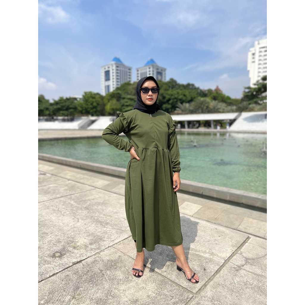 ISYANA MIDI DRESS / DRESS WANITA TERBARU / KEKINIAN / KASUAL DRESS BUSUI