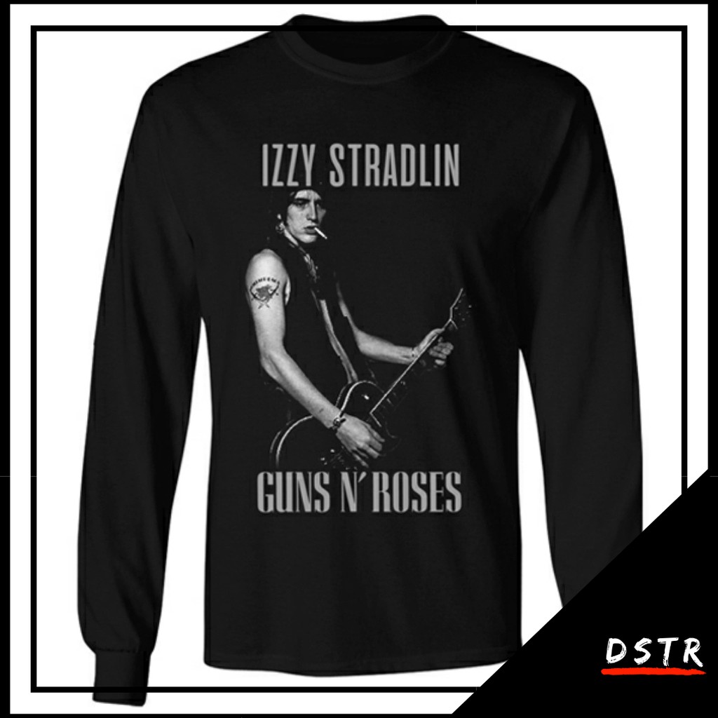 Kaos Baju Distro Musik Band Guns N Roses GNR IZZY STRADLIN Lengan Panjang Size XS-3XL