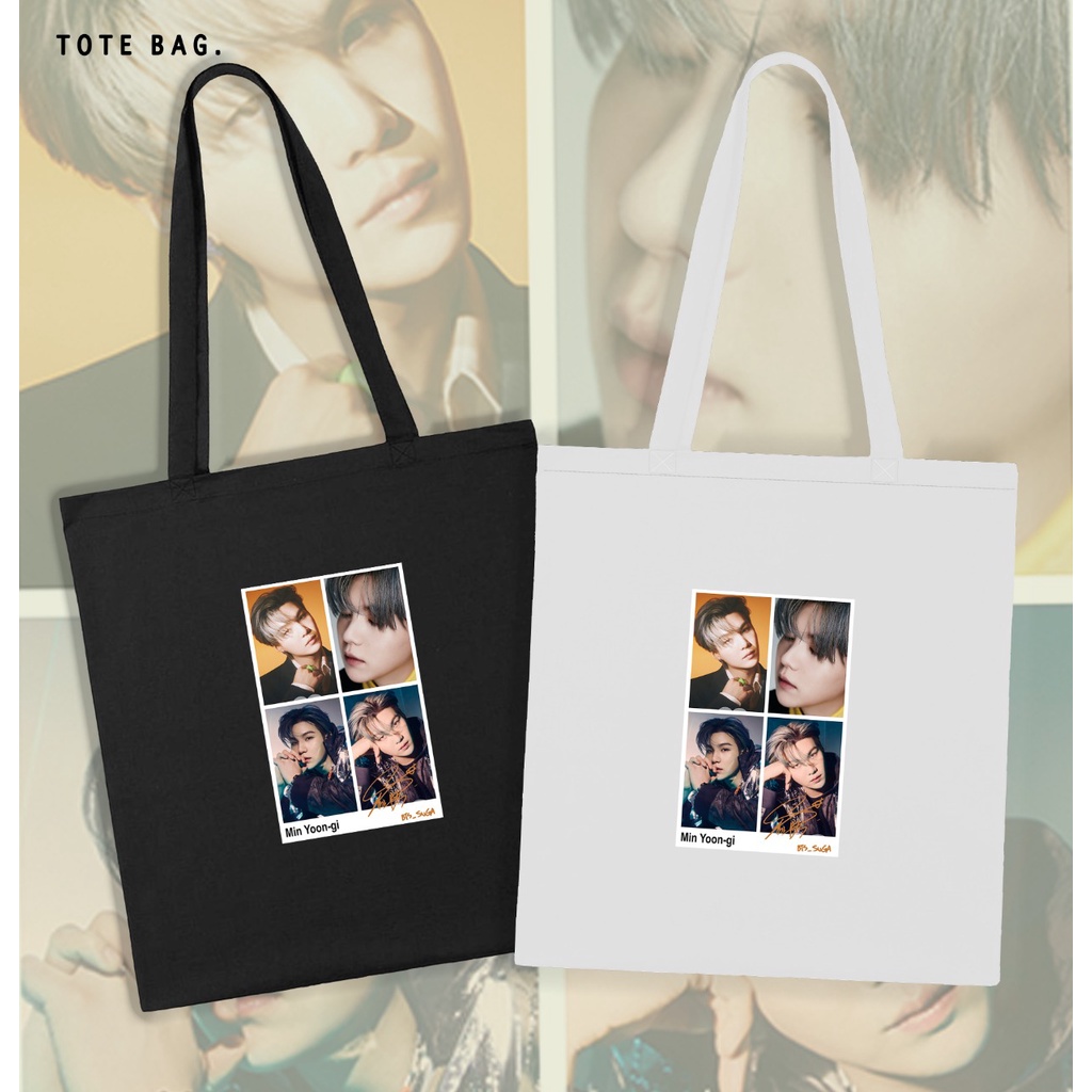 TAS GAYA WANITA/TOTE BAG SUGA/PERSONIL BTS/REAL PICTURE/BEST SELLER/TAS SANTAI/TAS IMPORT