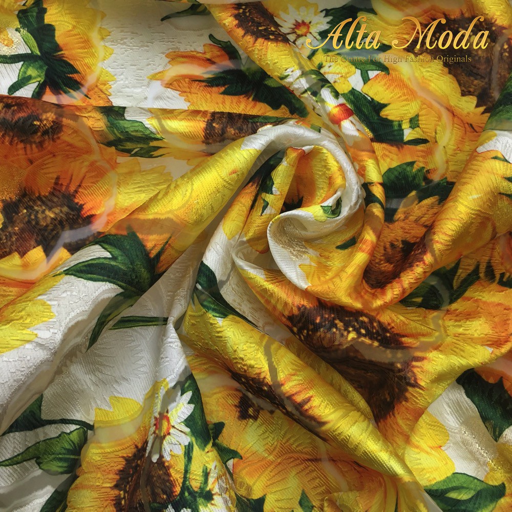 

Alta Moda Kain Jacquard Organza Motif Sunflower Kuning - Putih (1M)