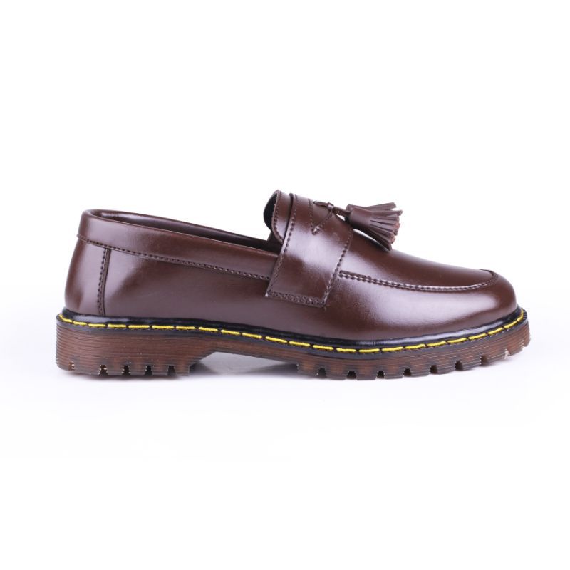 Alvarissuff reyy-sepatu penny loafer brown pria