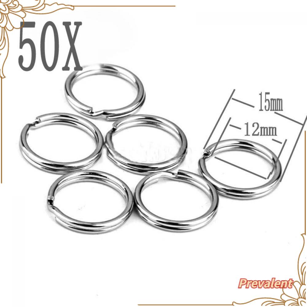 Preva 50PCS Gantungan Kunci Bahan Stainless Steel