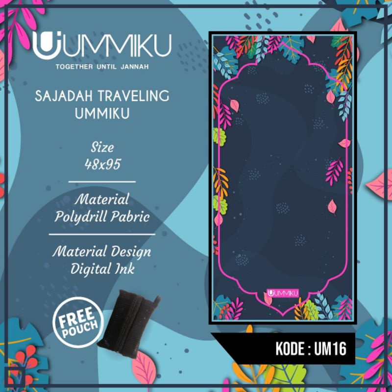 Sajadah Travel Anak UMMIKU / Sajadah Lipat Motif Anak Anak / Sajadah Travelling-Milenial 16