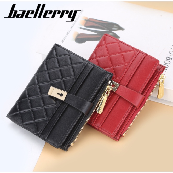 Baellerry Dompet Pendek Kartu Wallet Card Holder Kulit Import BLY42