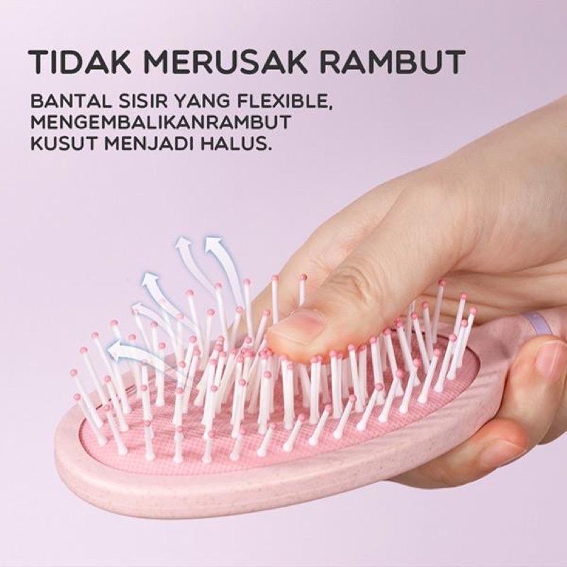 Samono Sisir Rambut Anti Kusut Hair Brush Comb Massage Semua Jenis Rambut Design Ergonomis SHB