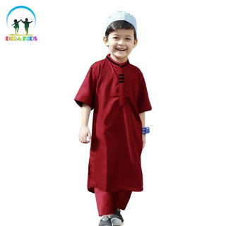 (PROMO FREE STRAP MASKER) Setelan Baju Koko Anak Laki Laki