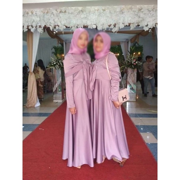 dress pesta lilac