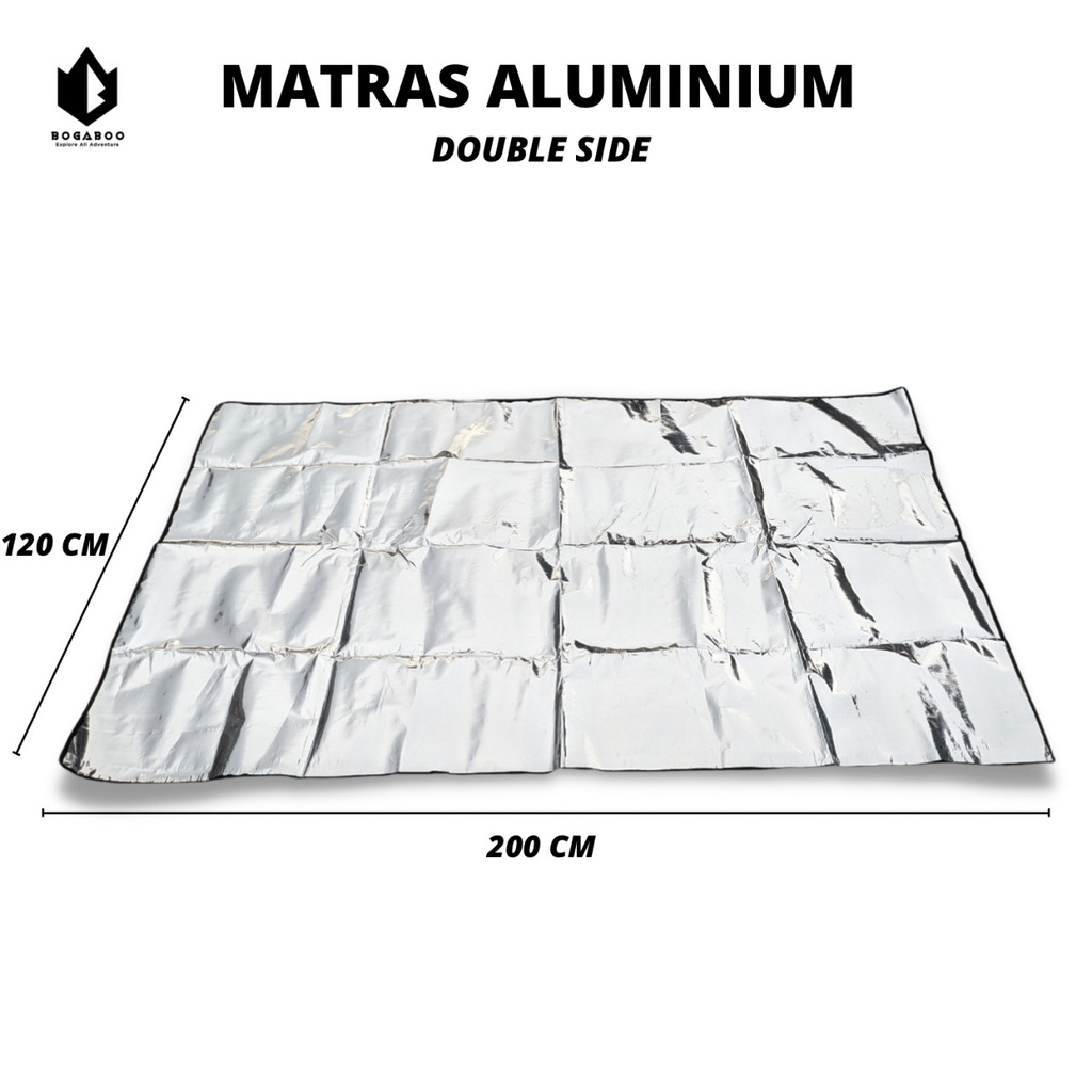 [ COD ] Matras Foil Double Bogaboo Side Size 200 x 120 cm Ultralight - Matras Alumunium - Alas Tenda