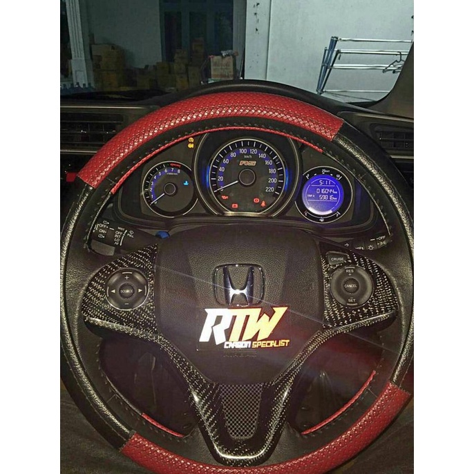 Cover Stir Mobil-Garnis Stir Carbon Kevlar Honda Jazz Gk5 2015 Up