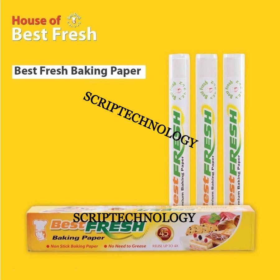 Baking paper Roll Kertas Baking Best Fresh 30cm x 10m 10 Meter Ori