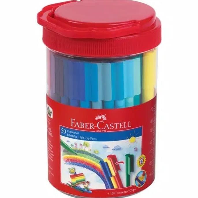 

Connector Pen 50 Warna Faber Castell Jar / Toples / Spidol Mewarnai