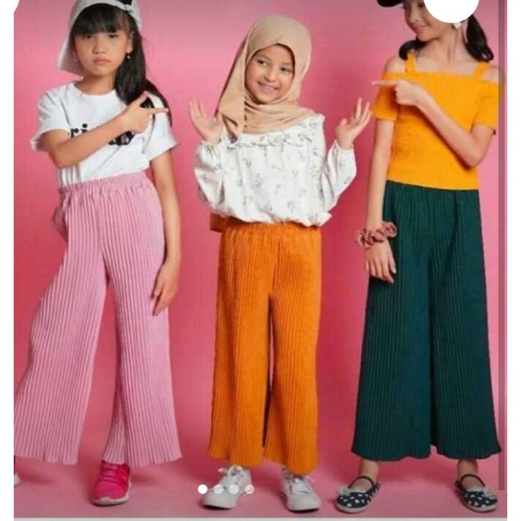 CELANA KULOT PLISKET ANAK/kulot Anak2 usia 10=11 tahun