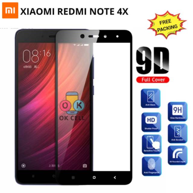 TG ANTI GORES REDMI NOTE 4X-TEMPERED GLASS FULL LAYAR XIAOAMI REDMI NOTE 4X SCREEN PROTECTOR PREMIUM