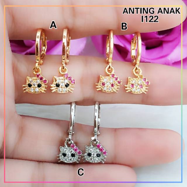 Anting xuping anting anak hello kitty lapis emas gold I122