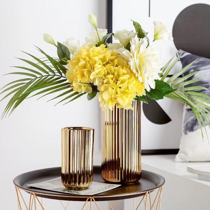 G1 GOLD FLOWER VASE vas bunga gold BESAR