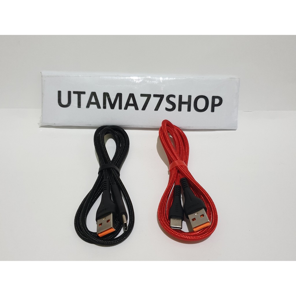 Kabel Data Type C QC 3.0A VEGER UFO - SATUAN ECER - Kabel Type C fast charging 3A 100cm