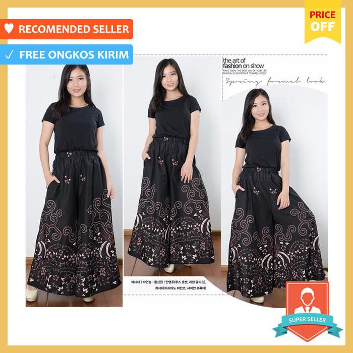 Justina Celana Kulot Batik Rok Panjang Wanita Jumbo