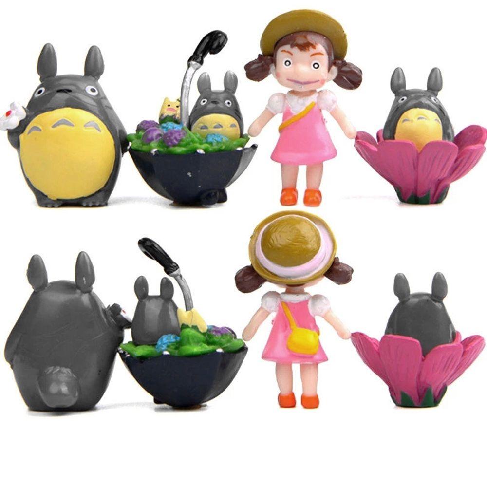 Lanfy My Neighbor Totoro Garden Car Ornaments Figure Toy 3-5cm Mainan Anak PVC Ada Muka Man