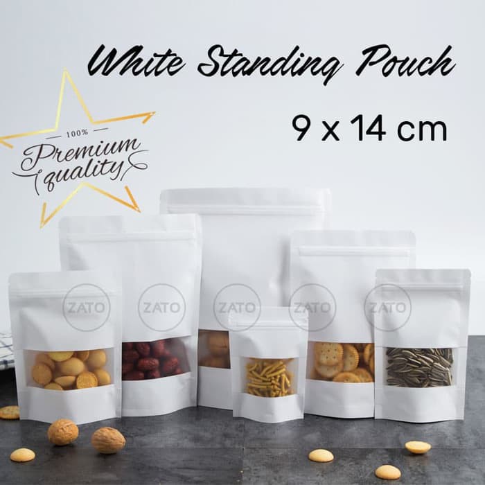 

PROMO Kraft WHITE FLAT Paper Bag 9x14| plastik ziplock | standing pouch