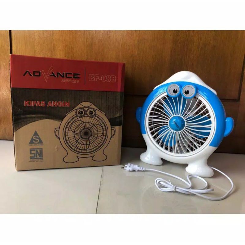 Kipas Angin Meja Advance BF-08B 8 Inch Karakter Smurf