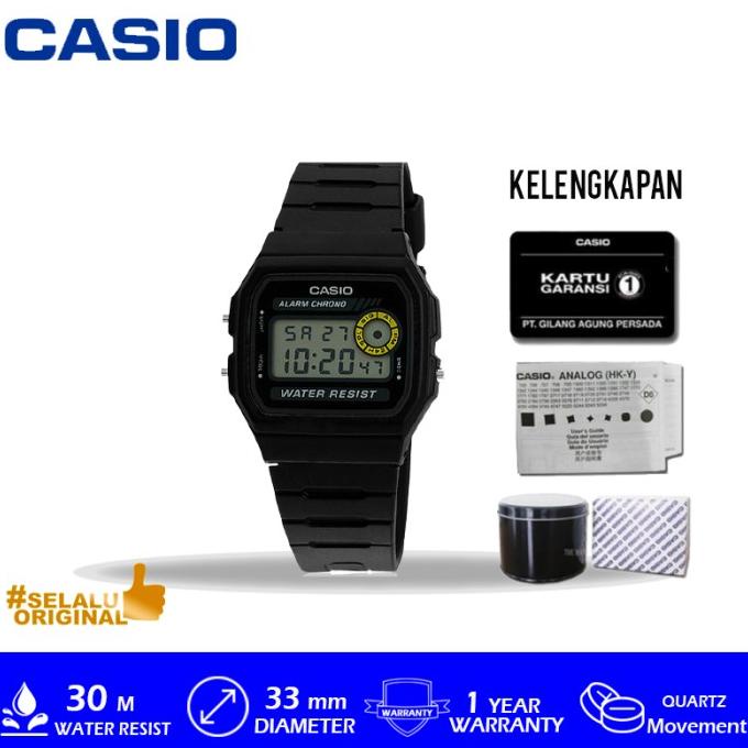 Jam Tangan Casio F-94WA-8DG With BOX Kaleng Original Bergaransi Resmi Termurah