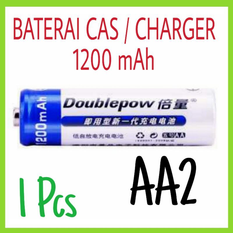 Double power Batu Baterai AA2 Alkaline Rechargeable AA2 1200mAh - 1 Pcs