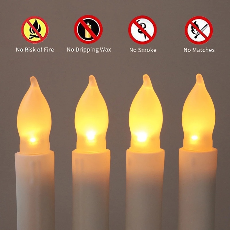 1Pcs Long Strip Flameless LED Electronic Candles/ Hand Candle Holders for Halloween &amp; Church Party Decoration/ Battery Operated Tea Lamp