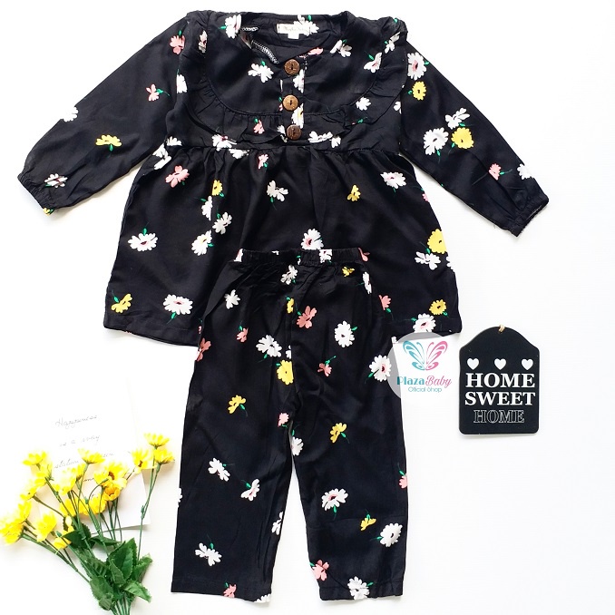 Plazababyku RZ SHIREEN RAYON setelan bayi motif bunga yang lucu