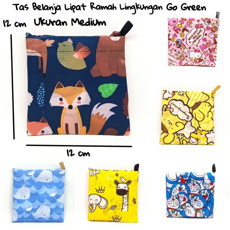 Jual Tas Belanja Lipat Ramah Lingkungan / Go Green Ukuran Medium