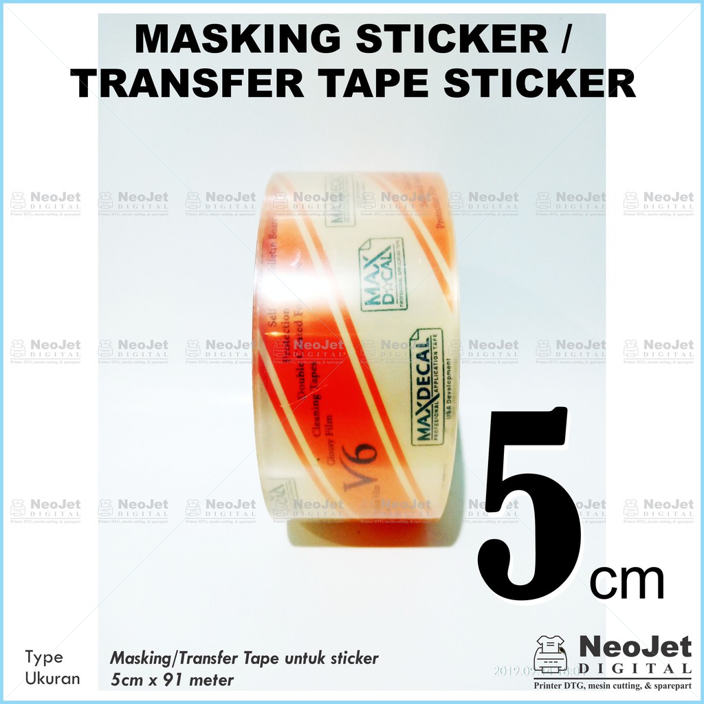 

Transfer Masking Tape Cutting Sticker Stiker ukuran lebar 5cm