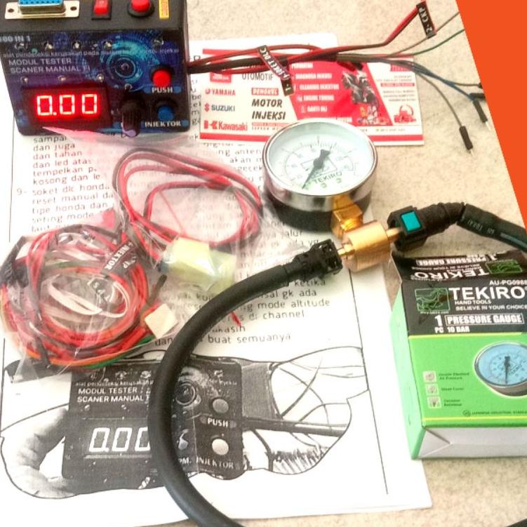 LANGSUNG ATC.. 100 in 1 scaner manual fi full injeksi dan pressure geague alat bantu cek tekanan fue