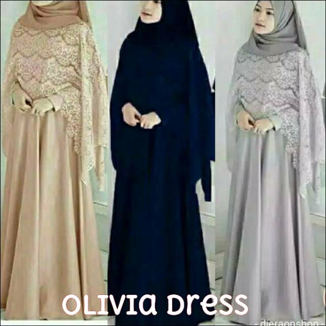 COD GAMIS BROKAT BUSUI OLIVIA DRESS ZAHRA DRESS dress brokat dress tulle gamis brukat bismillah P