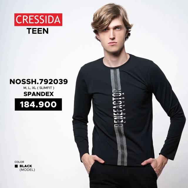 Kaos Cressida lengan panjang pria