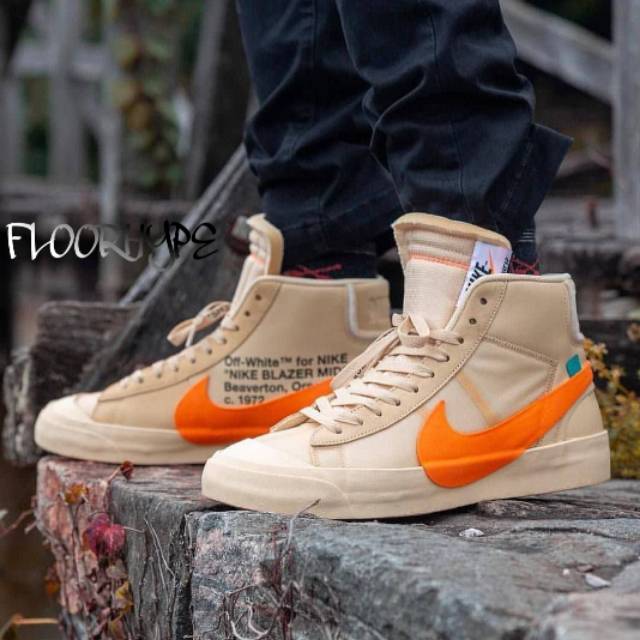 Nike Blazer X Off White Cream Orange