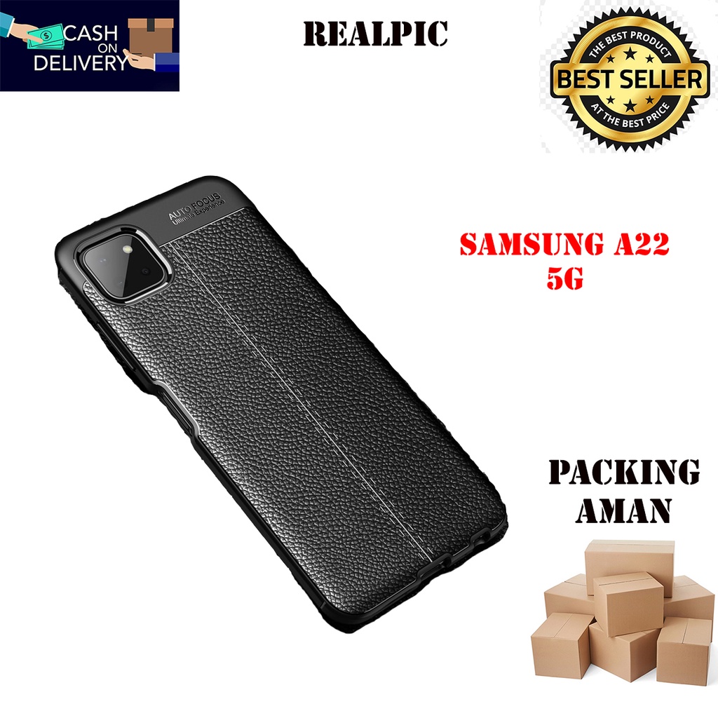 Case Auto Focus Samsung Galaxy A22 5G Leather Experience SoftCase Slim Ultimate / Casing Kulit