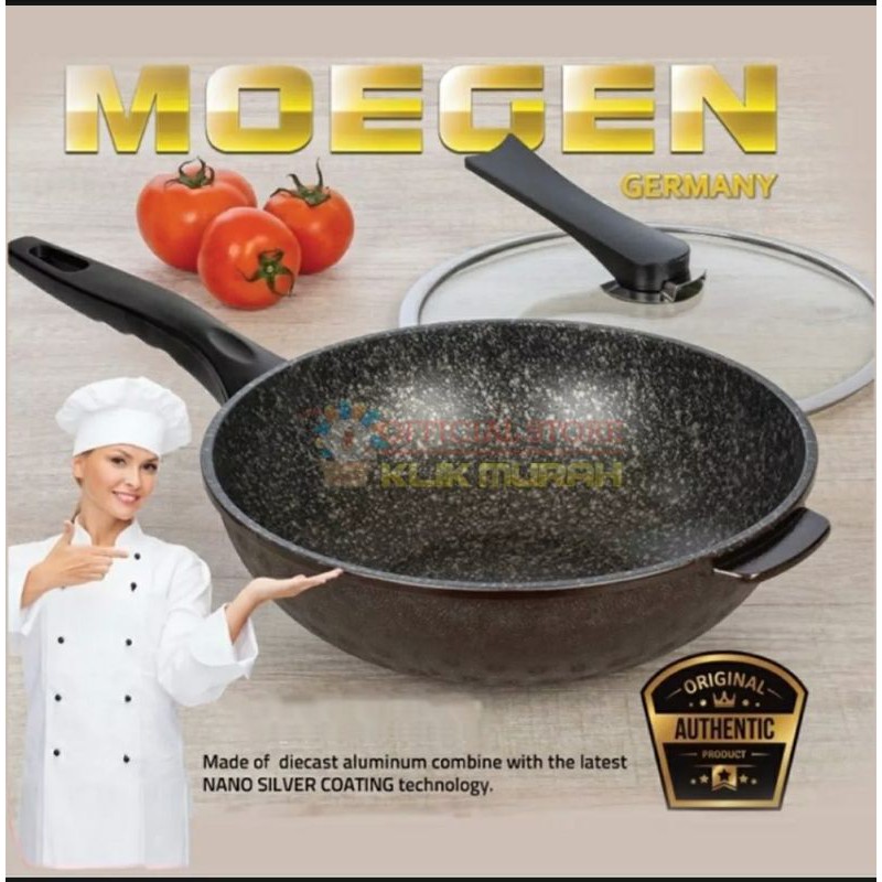 WOK PAN MOEGEN / Panci MUGEN GERMANY / Penggorengan Technologi NON STICK DIE CAST