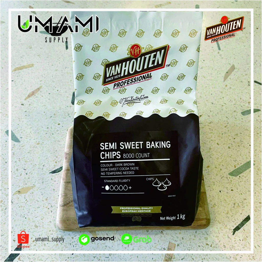 

Van Houten - Semi Sweet Chocolate Chip/Chocochips - 1kg