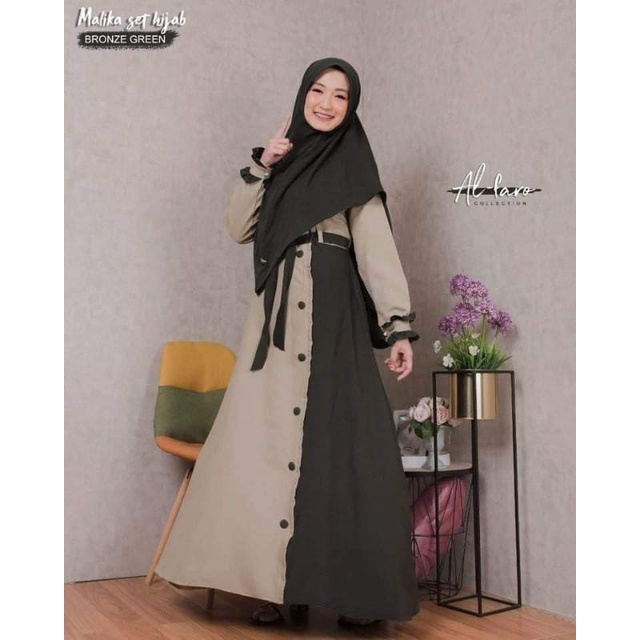 GAMIS SYARI MALIKA ORIGINAL ALFARO GAMIS SET DEWASA MURAH TERBARU GAMIS CANTIK MUSLIMAH