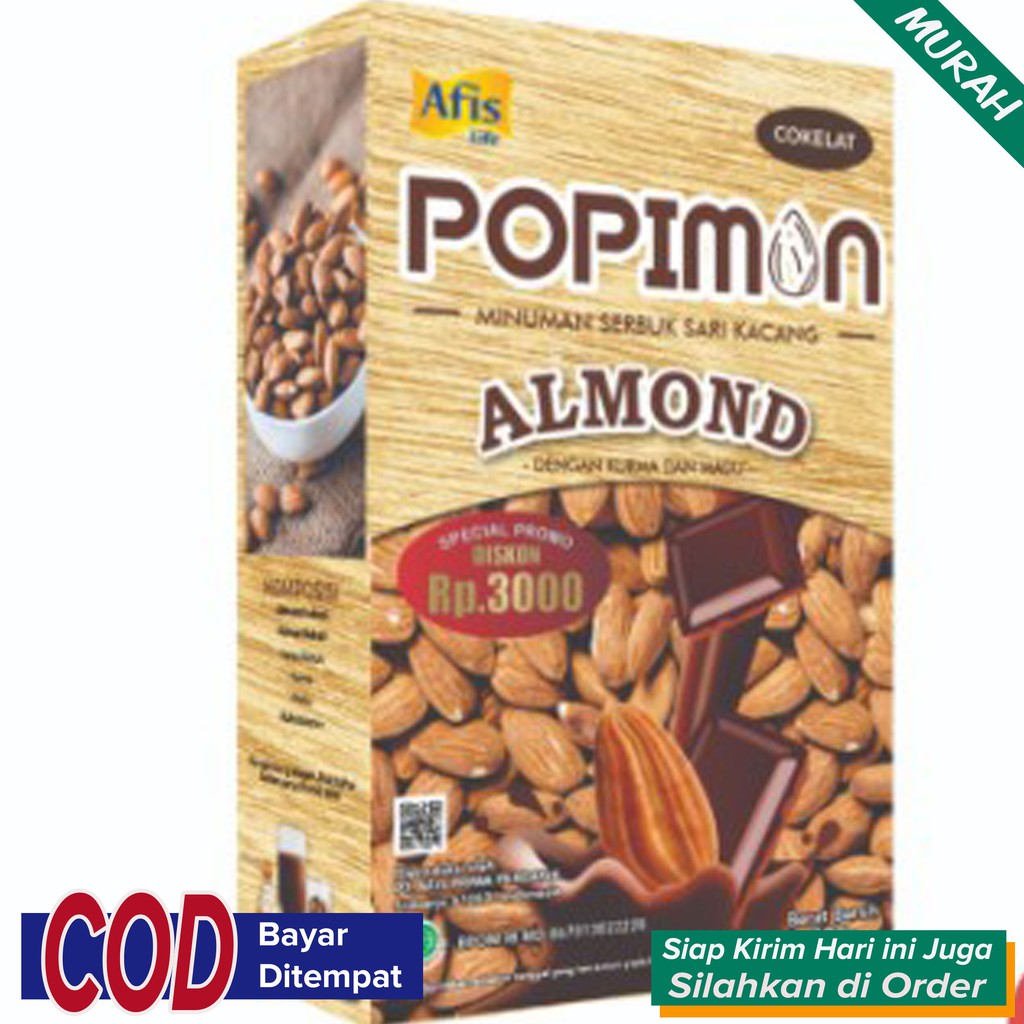 

AFIS POPIMON Susu Kacang Almond COKELAT 200g