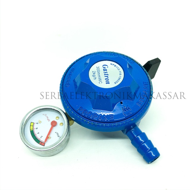 Regulator Kepala Gas + Meter Gastron Tekanan Rendah