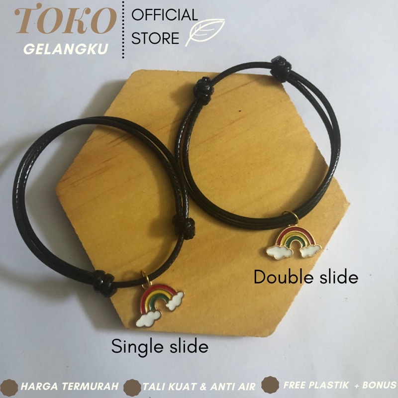 Gelang Karakter ( Pelangi ) / Gelang Viral Hits Kekinian / Gelang Tali Waterproof Premium / Gelang Anti Air cocok untuk couple / Gelang wanita pria