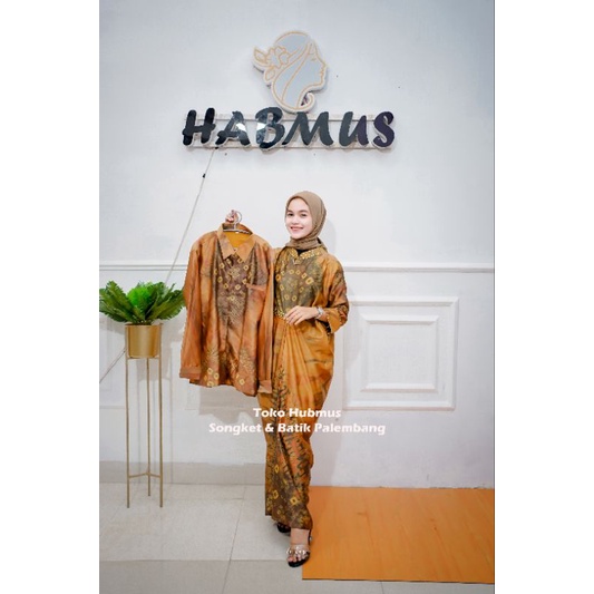 couple kaftan jumputan palembang asli sutra silk