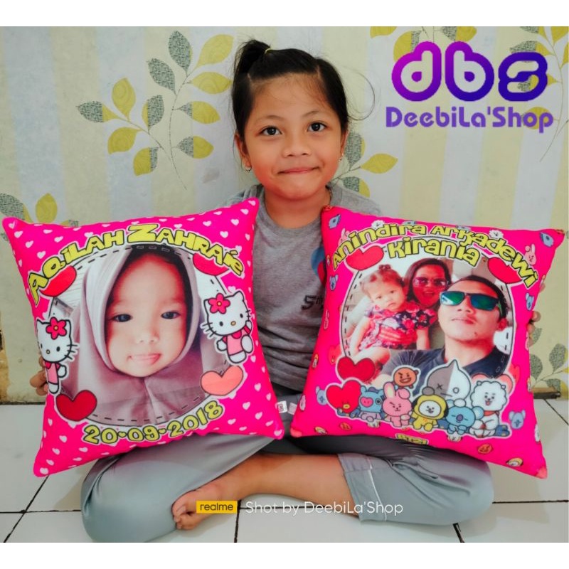 BANTAL FOTO CUSTOM UKURAN 40x40 / BANTAL CUSTOM FOTO / BANTAL FOTO MURAH / BANTAL FOTO VELBOA